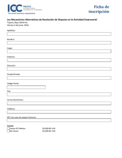 Formato de Inscripci&oacute;n