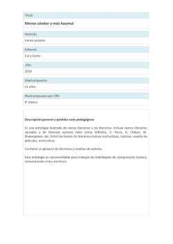 Menos c&oacute;ndor y m&aacute;s huemul