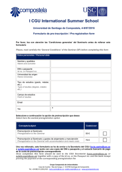 I CGU International Summer School