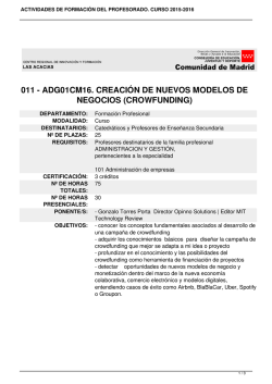 actividades de formaci&oacute;n del profesorado. curso 2015-2016