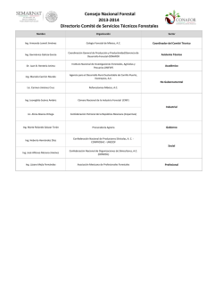Consejo Nacional Forestal 2013-2014 Directorio Comit&eacute;