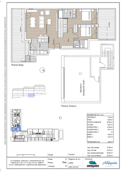 usos auxiliaresvivienda 42.90m&sup2; Planta S&oacute;tano Planta Baja