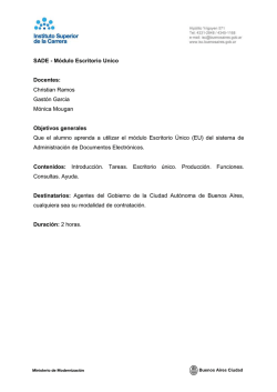 SADE - M&oacute;dulo Escritorio Unico Docentes: Christian Ramos Gast&oacute;n