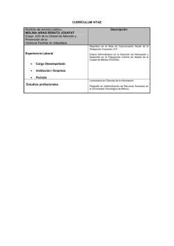 currculum vitae - Secretar&iacute;a de Desarrollo Social