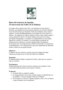 Bases del concurso de logotipo 25 aniversario del Taller de la