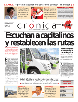 viernes 22 de abril - La Cr&oacute;nica de Hoy en Hidalgo