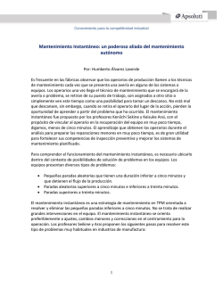 Mantenimiento Instant&aacute;neo