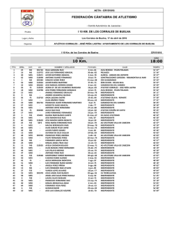 I 10 Km. de Los Corrales - Federaci&oacute;n C&aacute;ntabra de Atletismo