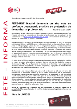 Portada del documento - FETE
