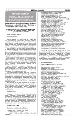 superintendencia nacional de aduanas y de - Peruana