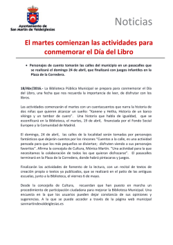 Noticias - Ayuntamiento de San Mart&iacute;n de Valdeiglesias