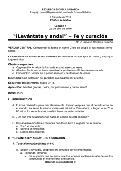&ldquo;&iexcl;Lev&aacute;ntate y anda!&rdquo; &ndash; Fe y curaci&oacute;n