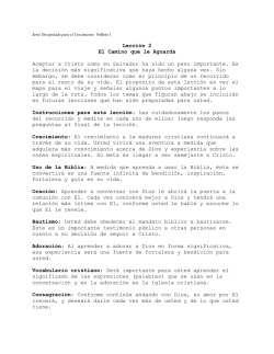 Los Primeros Pasos en la Vida Cristiana