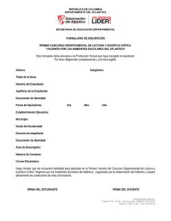 formulario de inscripci&oacute;n primer concurso departamental de lectura
