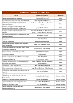 novedades editoriales - Universidad de La Salle