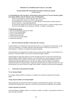 PROSPECTO: INFORMACI&Oacute;N PARA EL USUARIO