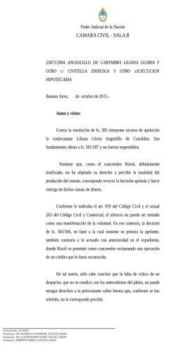 Fallo completo. - Nuevo C&oacute;digo Civil y Comercial