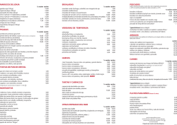 Carta Taberna - La Taberna del Gourmet