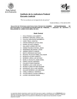 Instituto de la Judicatura Federal Escuela Judicial