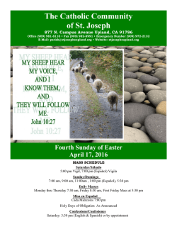 April 17, 2016 - St. Joseph Catholic Church