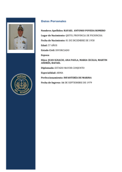 Rafael POVEDA Romero Contralmirante Comandante del Cuerpo