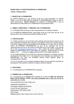 BASES PARA LA PARTICIPACI&Oacute;N EN LA