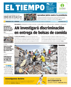 AN investigar&aacute; discriminaci&oacute;n en entrega de bolsas de