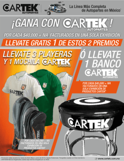 MEMO 094 PROMOCION CARTEK 2016 COMPRAS 1 EXHIBICI&Oacute;N