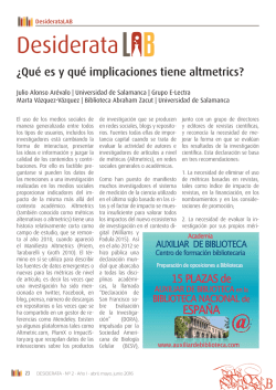 Altmetrics desiderata - Gredos