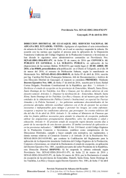 Servicio Nacional de Aduana del Ecuador www.aduana.gob.ec