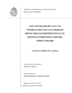 Los contratos de gas y su interacci&oacute;n con las energ&iacute;as intermitentes