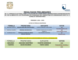 RESULTADOS PRELIMINARES