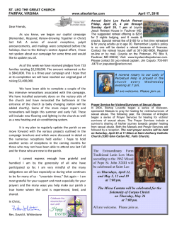 April 17, 2016 - St. Leo the Great Catholic Church | Fairfax, Virginia