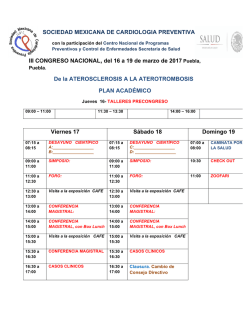 III CONGRESO NACIONAL De la ATEROSCLEROSIS A LA