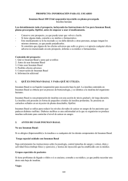 PROSPECTO: INFORMACI&Oacute;N PARA EL USUARIO