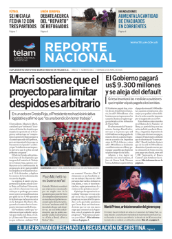 Macri sostiene que el proyecto para limitar despidos es