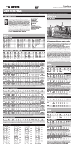 Gu&iacute;a deportiva - Listindiario