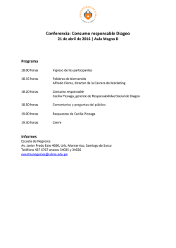 Conferencia: Consumo responsable Diageo