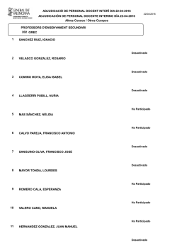 ADJUDICACI&Oacute; DE PERSONAL DOCENT INTER&Iacute; DIA 22-04