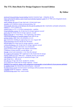 The TTL Data Book For Design Engineers Second Edition