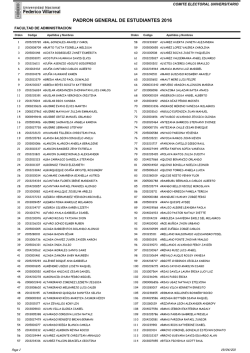 Lista de la Facultad de Administraci&oacute;n