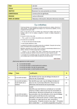 &Iacute;TEM LEC 814 T&Iacute;TULO La estatua, voces. OBJETIVO Reconocer las