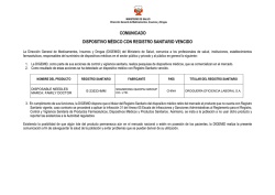comunicado dispositivo m&eacute;dico con registro sanitario