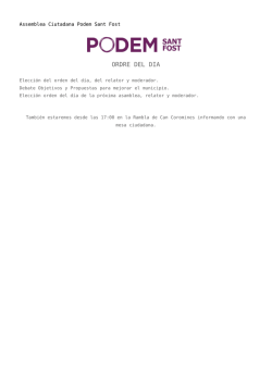Assemblea Ciutadana Podem Sant Fost