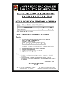 universidad nacional de san agustin de arequipa regularizacion de