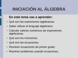 iniciaci&oacute;n al &aacute;lgebra - Luis Garrido De Paz