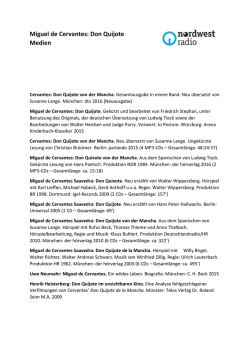 Miguel de Cervantes: Don Quijote Medien