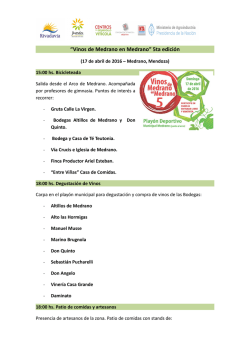 &ldquo;Vinos de Medrano en Medrano&rdquo; 5ta edici&oacute;n