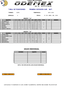 1ra Sab Mat - Bienvenidos a la Liga de Futbol ODEMEX