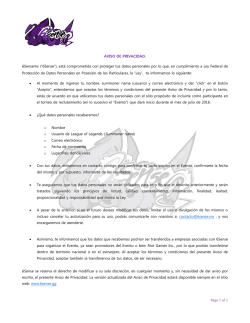 Aviso de Privacidad
